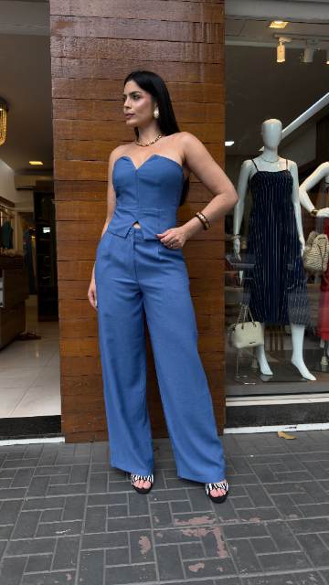 Conjunto Corset Azul