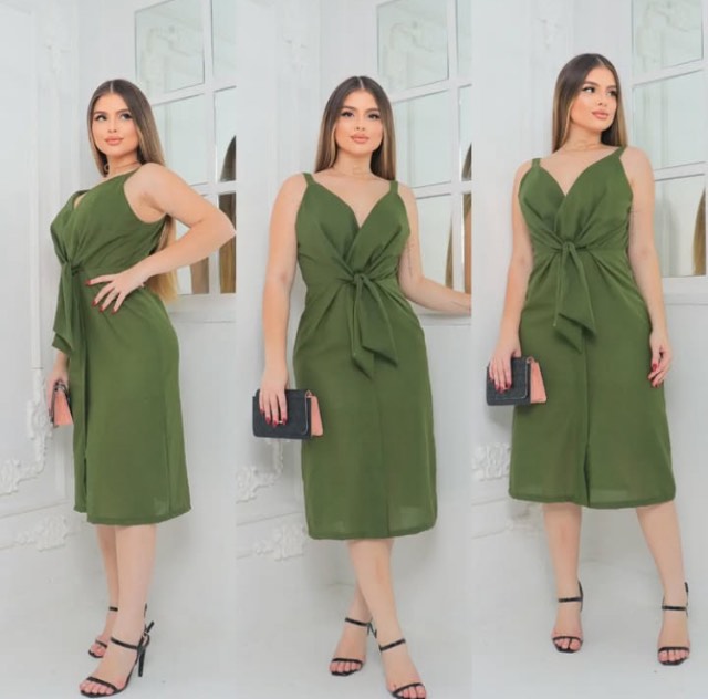 Vestido curto no linho