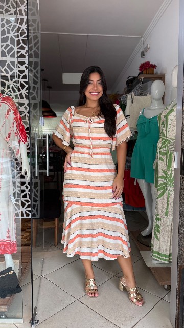 Vestido listrado