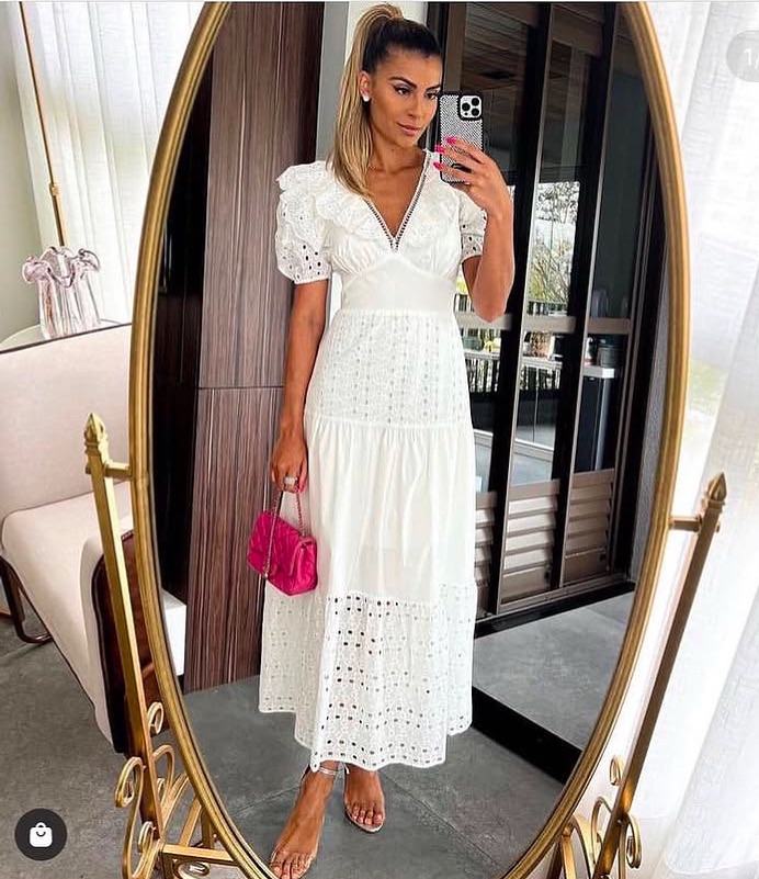 Vestido longo na Laise