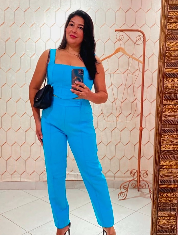 Conjunto Crooped e calça