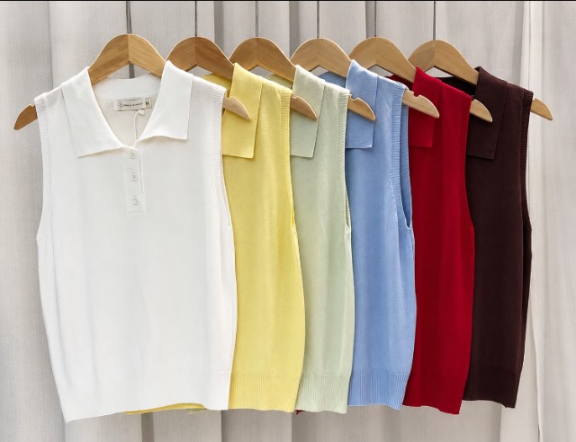 Blusa gola polo modal