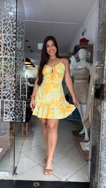 VESTIDO CURTO ESTANPADO BAB. Barra