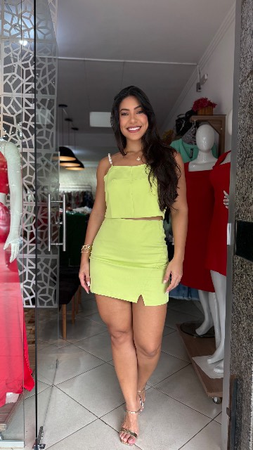 Conjunto com alças de pérola