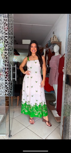 Vestido longo floral