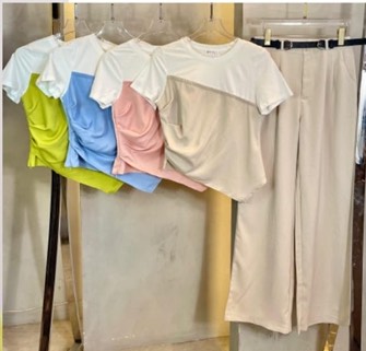Conjunto alfaiataria c/ blusa alfaiataria e malha