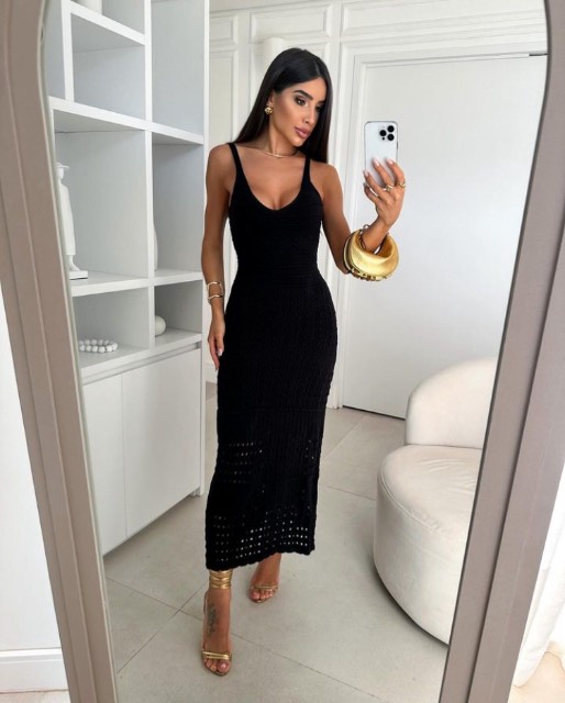 Vestido no tricô